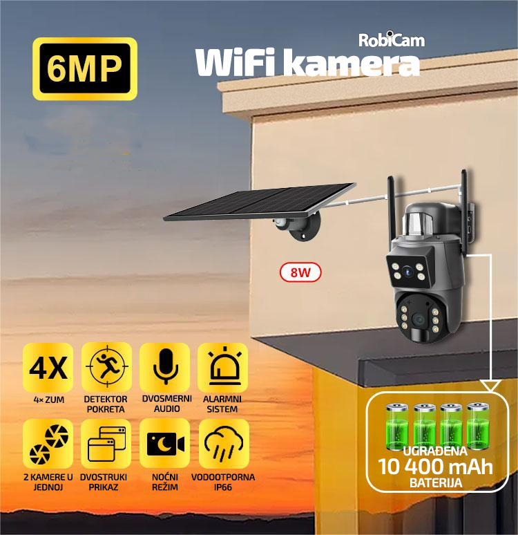 RobiCam S4 DualView Solar WiFi – 6M 2