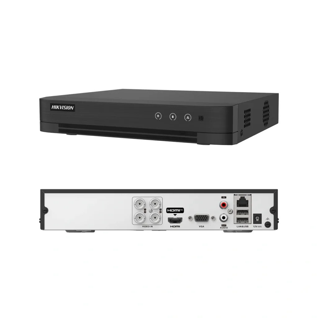 Hikvision iDS-7204HQHI-M1/T – 4-kanálový AcuSense DVR až do 3K/5MP Lite s H.265 Pro+ a až 6 IP kamerami