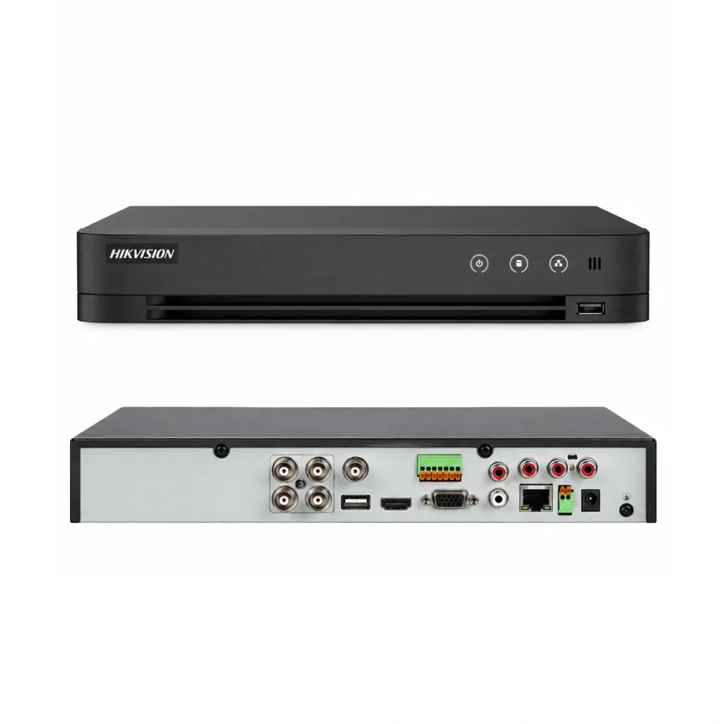 Hikvision iDS-7204HUHI-M1/XT – 4-kanálový 8MP AcuSense DVR s rozpoznávaním tváre a alarmovými vstupmi