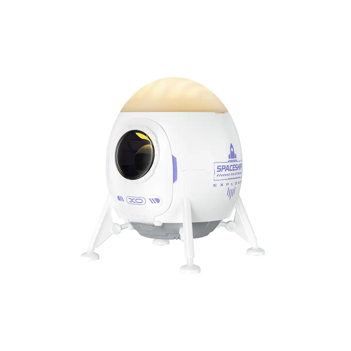 Galaktický LED projektor s Bluetooth reproduktorom XO CF38 Lander Starlight – biely