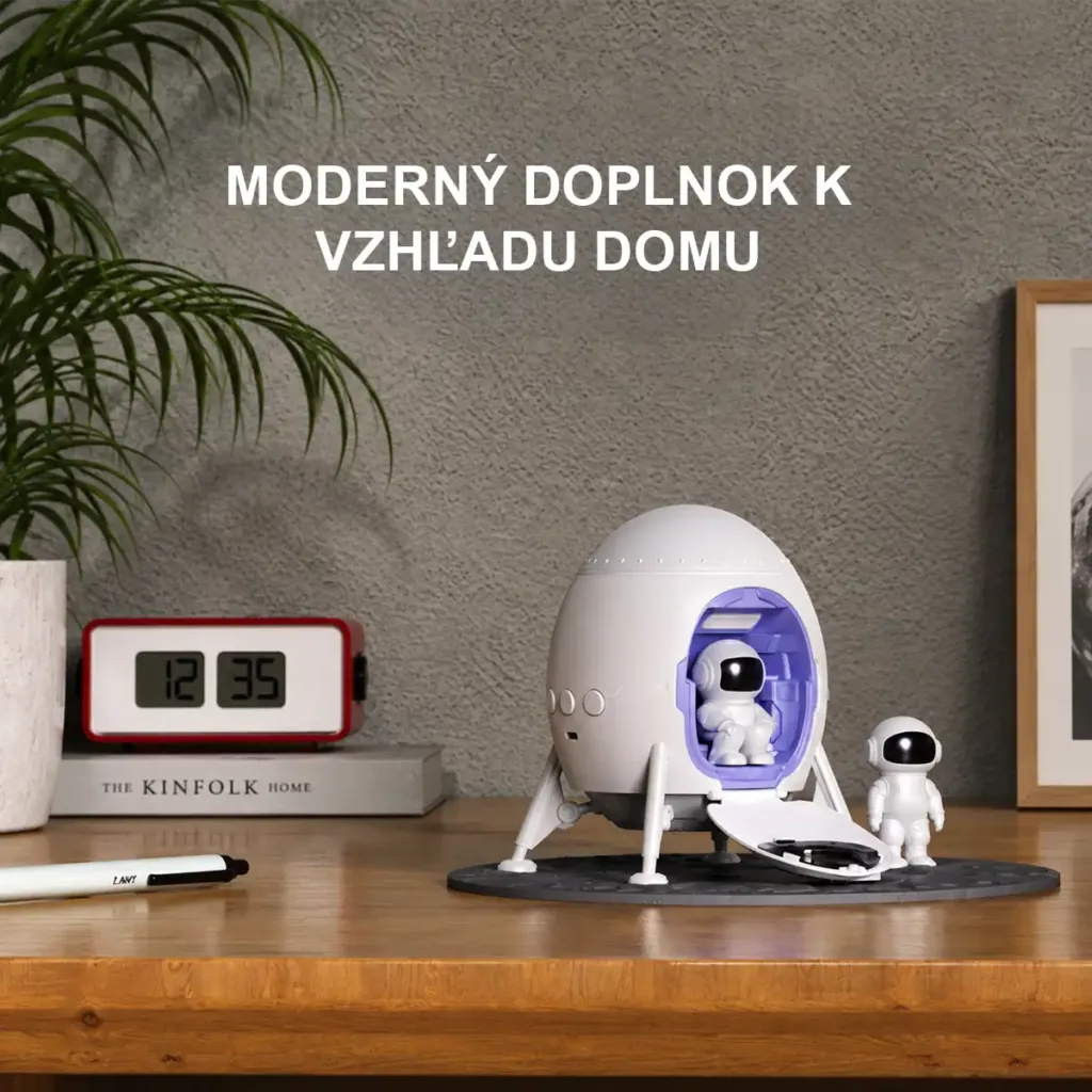 Galaktický LED projektor s Bluetooth reproduktorom XO CF38 Lander Starlight – biely
