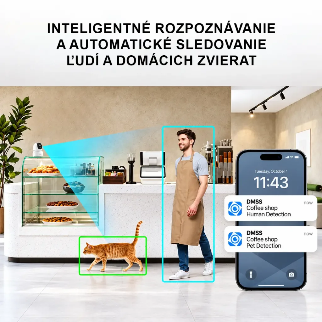 Dahua Hero H5A 5MP Wi-Fi PT kamera s rozpoznávaním pomocou umelej inteligencie, automatickým sledovaním, obojsmerným zvukom a 360° dohľadom
